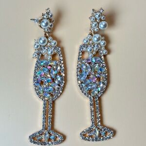 Elegant Pearl and Crystal Drop Earrings